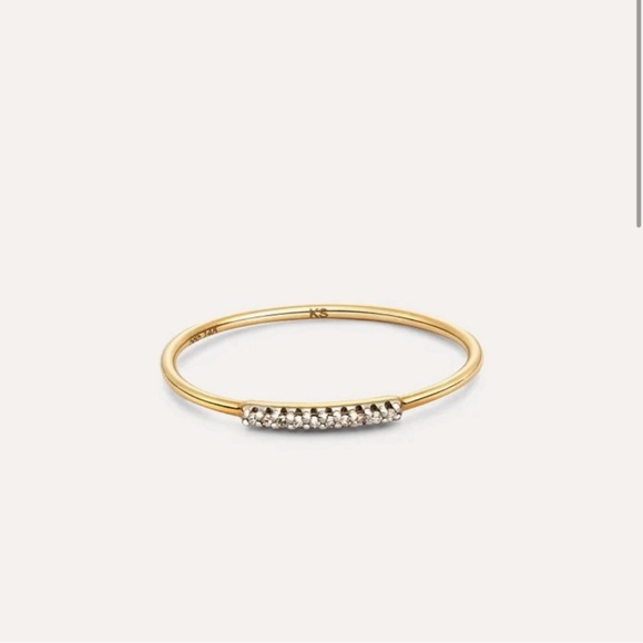 14k Gold Kendra Scott Mila Ring Size 7 - Picture 2 of 4